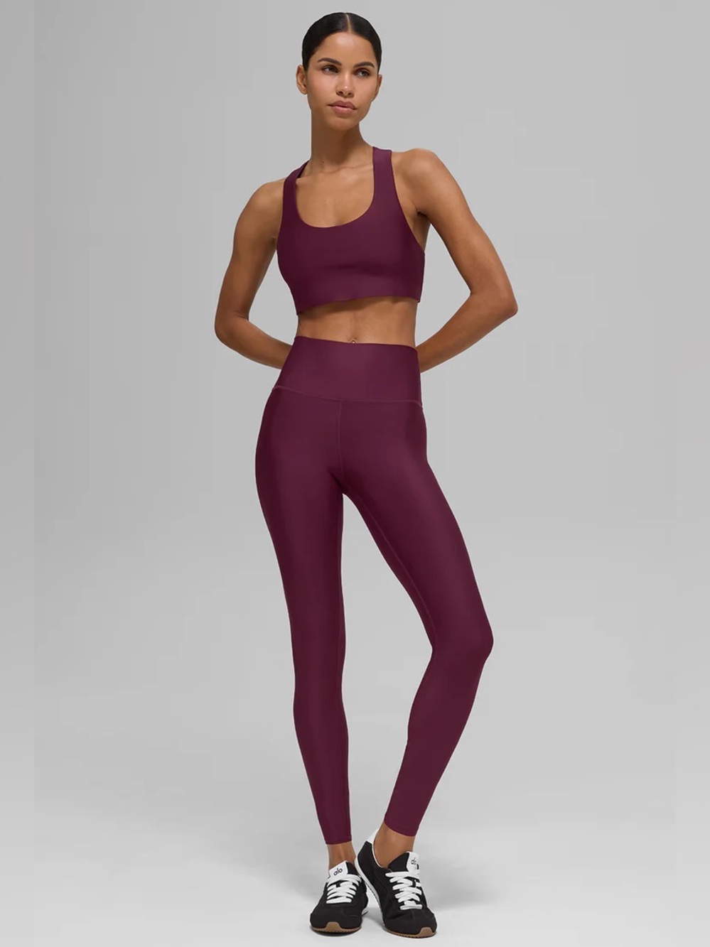 ALO Yoga Burgundy Airlift Advantage Racerback Bras size small - Picture 3 of 7